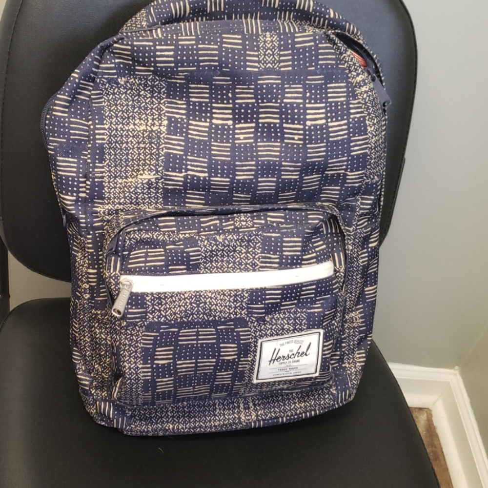 Herschel Supply Company Blue and White Patterned Backpack